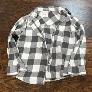 Jumping Beans Kids Black and White Checkered button down size 5T